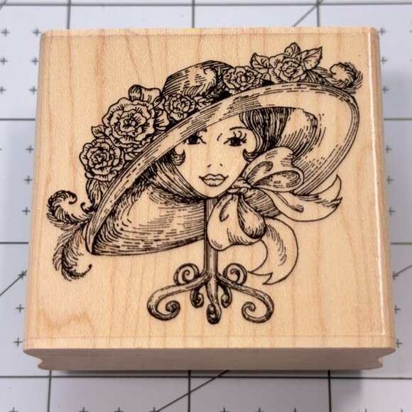 Stampabilities Other - Southern Splendor Rubber Stamp Stampabilities F1101 Sophisticated Women Hat